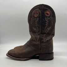 Dan Post Abram DP4562 Brown Leather Square Toe Cowboy Western Boots Size 9.5 EW - £38.91 GBP