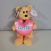 TY Beanie Baby Valenteenie You&#39;re a Cutie the Bear Metal Key Clip 5.5 in... - $8.95