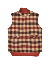 Vintage Woolrich Vest Mens M Wool Plaid Reversible Insulated Snap Button... - $47.26
