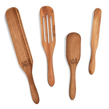 Mad Hungry Spurtle 4pc Set, Acacia Premium Wood Finish, Cooking new - £14.66 GBP