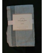 NWT Pottery Barn linen sham silk trim ASHLEY BLUE standard pillowcase - £25.16 GBP