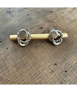 Vintage 50s Unsigned Gold Tone Knot Screw Back Earrings - $27.97 CAD