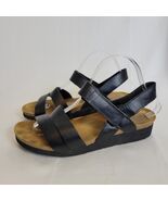 Naot Krista Sandals Black Sling Back Adjustable Leather Strap Women&#39;s Si... - $485.70 MXN