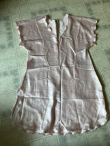 Vintage Miss Elaine Classics Nightgown Sz Small Scalloped Neck Sleeves hem Pink - £19.33 GBP