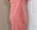 Isabel Maternity Dress &quot;Peachy Orange Color with White Stripes&quot; (M/8-10)... - $21.29