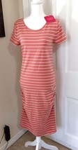 Isabel Maternity Dress &quot;Peachy Orange Color with White Stripes&quot; (M/8-10)... - £16.74 GBP