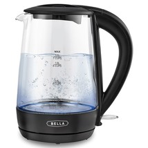 BELLA 1.7 Liter Glass Electric Kettle, Quickly Boil 7 Cups of Water in 6-7 Minut - £31.24 GBP