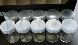 Lot 10 BCW Silver Dollar Round Clear Plastic Coin Storage Tubes w/ Screw On Caps - £10.38 GBP