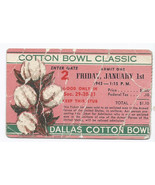 1943 cotton bowl ticket stub Texas Georgia Tech - £302.11 GBP