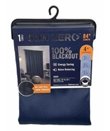 Sun Zero Avery 100% Blackout Rod Pocket Curtain Panel, 40&quot; X 84&quot;, Navy - £10.47 GBP