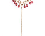 New Wendy Mink 18&quot; Gold Plated Baby Red Garnet Fringe Y Necklace NWT - £24.04 GBP