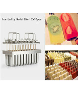 Food-Grade 20pcs Stainless Steel Ice Lolly Mold for Popsicle Ice Cream 85ml - $100.02 CAD
