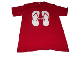 Coca Cola Open Happiness flip flop red T-Shirt Size S - $12.86