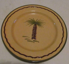 Handpainted Ceramic Salad Plate &quot;Center Palm Tree&quot; Collectible Design in ZG2 by  - £14.95 GBP