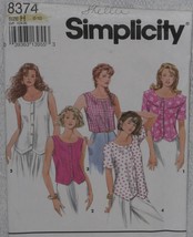 Simplicity Pattern 8374 Misses&#39; Tops 5 Variations Sizes 6-8-10 Vintage 1990&#39;s - £5.81 GBP