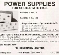 1975 PO Power Supplies Solid State Radio Advertisement Electronics C82QST - $28.01 CAD