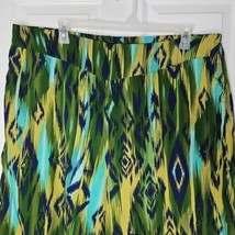 IMAN Ikat Wide Leg Palazzo Pants 2X Woman Plus Elastic Waist Side Zip Re... - $24.25