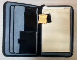 Vintage McBrine Genuine Leather Writing Pad Portfolio Organizer Black In Box - £46.33 GBP