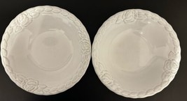 Vintage Christian Dior French Country Rose Serving Bowls Oyster Set Of 2 - £63.92 GBP
