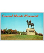 Postcard General Meade Monument Gettysburg Pennsylvania Historic Statue - £3.59 GBP