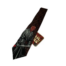 New Star Wars Darth Maul Spellout Boys Tie Black Red Polyester OS - $13.85