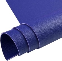 Blue Faux Leather Fabric Roll, Double Sided 7.9&quot;X26.5&quot; - £12.13 GBP