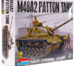 Monogram 85-7853 M48A2 Patton Tank Kit 1:35 Sealed Plastic Model Kit Israeli US - £24.78 GBP