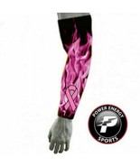 Pink Ribbon Breast Cancer Compression Baseball Football Arm Sleeve Flames - €8,63 EUR