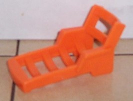 Vintage 80&#39;s Fisher Price Little People Orange Deck Chair #2526 FPLP - $189.98 MXN