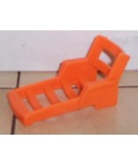 Vintage 80&#39;s Fisher Price Little People Orange Deck Chair #2526 FPLP - $189.98 MXN