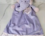 Dakin Baby Lovie Blanket Purple Elephant Satin Heart Security Lovey- Rare - £58.34 GBP