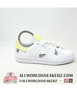adidas Stan Smith Vegan PrimeGreen Recycled GV7665 White Yellow Tennis B... - $89.09
