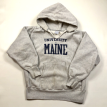 Vintage University Maine Champion Reverse Weave Gray Hoodie Sweatshirt L... - £62.56 GBP