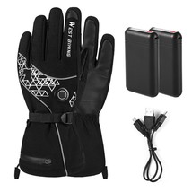 Winter Electric Heated Gloves with Reflective Strip USB Rechargeable Waterproof  - £254.97 GBP