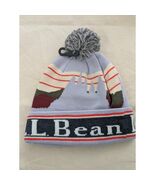 LL Bean Heritage Pom Beanie Vintage Lavender Mountain Knit Hat 296924 OS... - $36.36