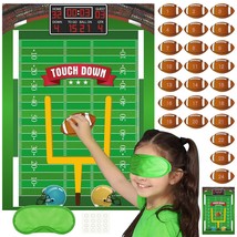 Football Game For Kids Pin The Football On The Goalpost Poster With 24 Pcs Footb - £10.21 GBP