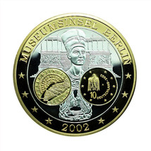 Germany 10 Euro Coin 2002 Silver Museum Island Berlin Nefertiti 36mm 03890 - $49.49