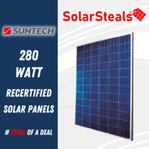 Used Suntech Power STP280-24/Vd 280W 72 Cell Poly 280 Watt Solar Panels - £77.13 GBP