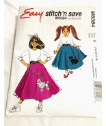 McCall's M6384 Easy Stitch and Save Retro Poodle Skirt Pattern - $9.80