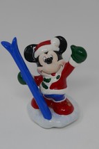 Enesco Mickey &amp; Co Mickey Mouse Ready to Ski Porcelain Figurine - £11.02 GBP
