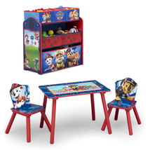 Table 2 Chairs Toy Bin Play Set 4-Piece Toddler Playroom Paw Patrol Kids Bedroom - £75.29 GBP