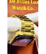 Custom 24K Gold Plated 45MM Apple Watch SERIES 9 Stainless Steel Polishe... - $1,519.05