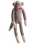 Sock Monkey Pal Dog Toy Plush Squeaker Classic Traditional Puppy Play 10... - $16.38