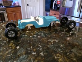 Vintage HUBLEY JEEP Toys Aqua Blue &amp; White For Parts Only Damaged #1710 - $34.15