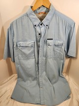 Men&#39;s Field &amp; Stream Blue Short Sleeve Button Down Fishing Shirt Size- Large - $11.88