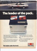 80's Delco Freedom 2 Battery Print Ad Automobile Car Delco Remy 8.5" x 11" - $19.75