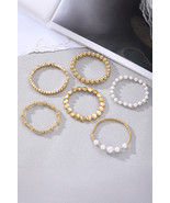 Gold Minimalist Pearl Beaded Bracelet Set - $3.96