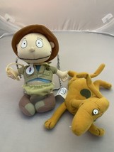 Vintage 1998 Rugrats Safari Chuckie And Spike Mattel Doll Plush Applause... - $12.69