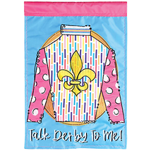 Double Applique Garden Flag: Talk Derby To Me 13X18 Inches - £16.85 GBP