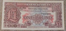 British Armed Forces 1 Pound Note Special Voucher, for Money Gift or Col... - $50.99